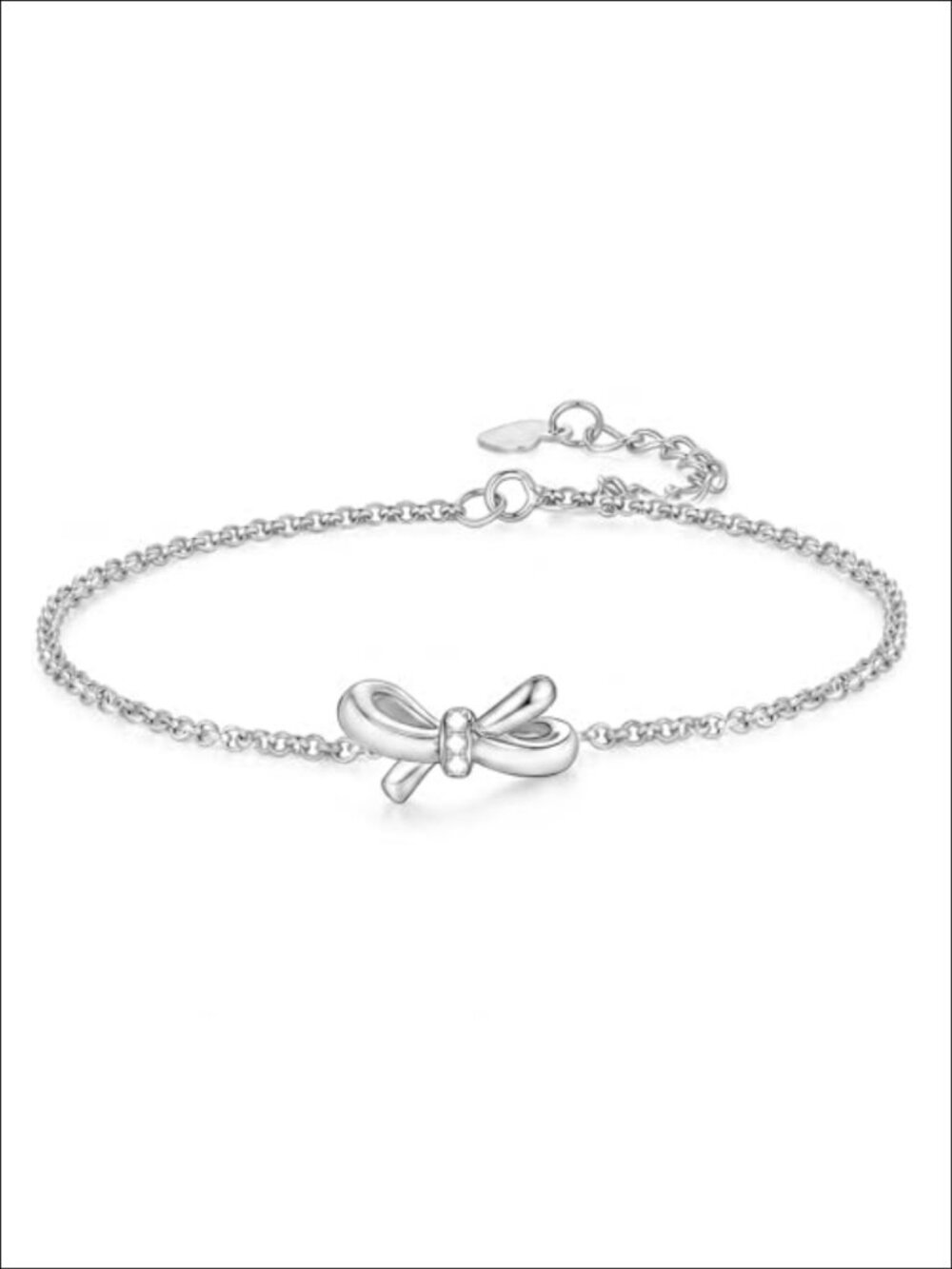 925 Sterling Silver Lab Grown Diamond Bracelet 7 Inch with Extender